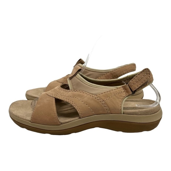Easy Spirit Shoes - Easy Spirit Evio Tan Suede Casual Comfort Sandals Women’s 7.5
